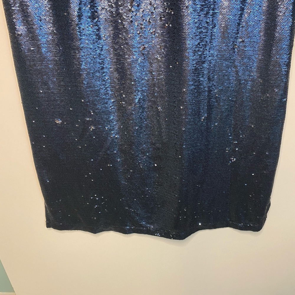 LAST CALL BEFORE DONATION: Anthropologie Moulinette Sours Navy Sequin Midi Dress - Picture 8 of 11